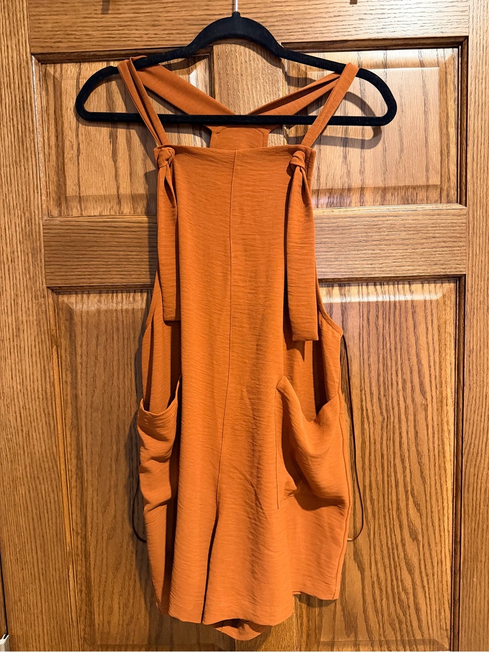 Women's Rust Tie-Strap Romper
